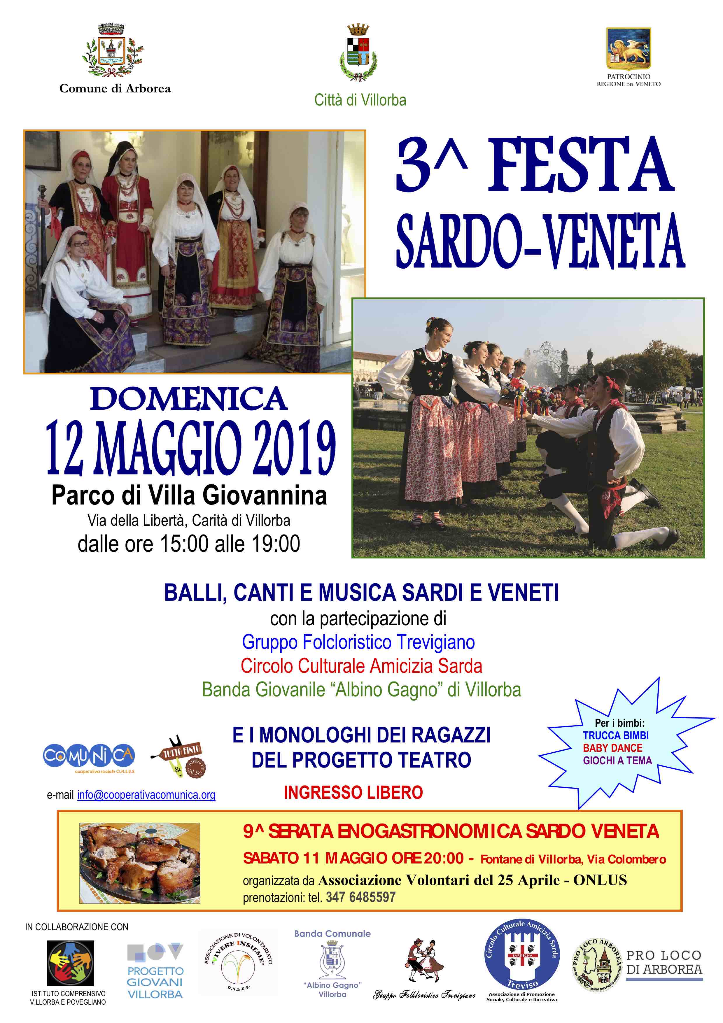 Villorba ed Arborea, insieme per la Festa Sardo Veneta